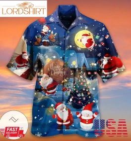 Christmas Love Santa And Gifts  Hawaiian Shirt