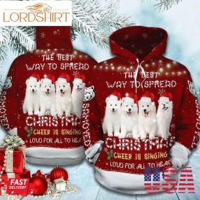 Christmas Samoyed Red And White Christmas 3D Hoodie For Men Women S To 5Xl