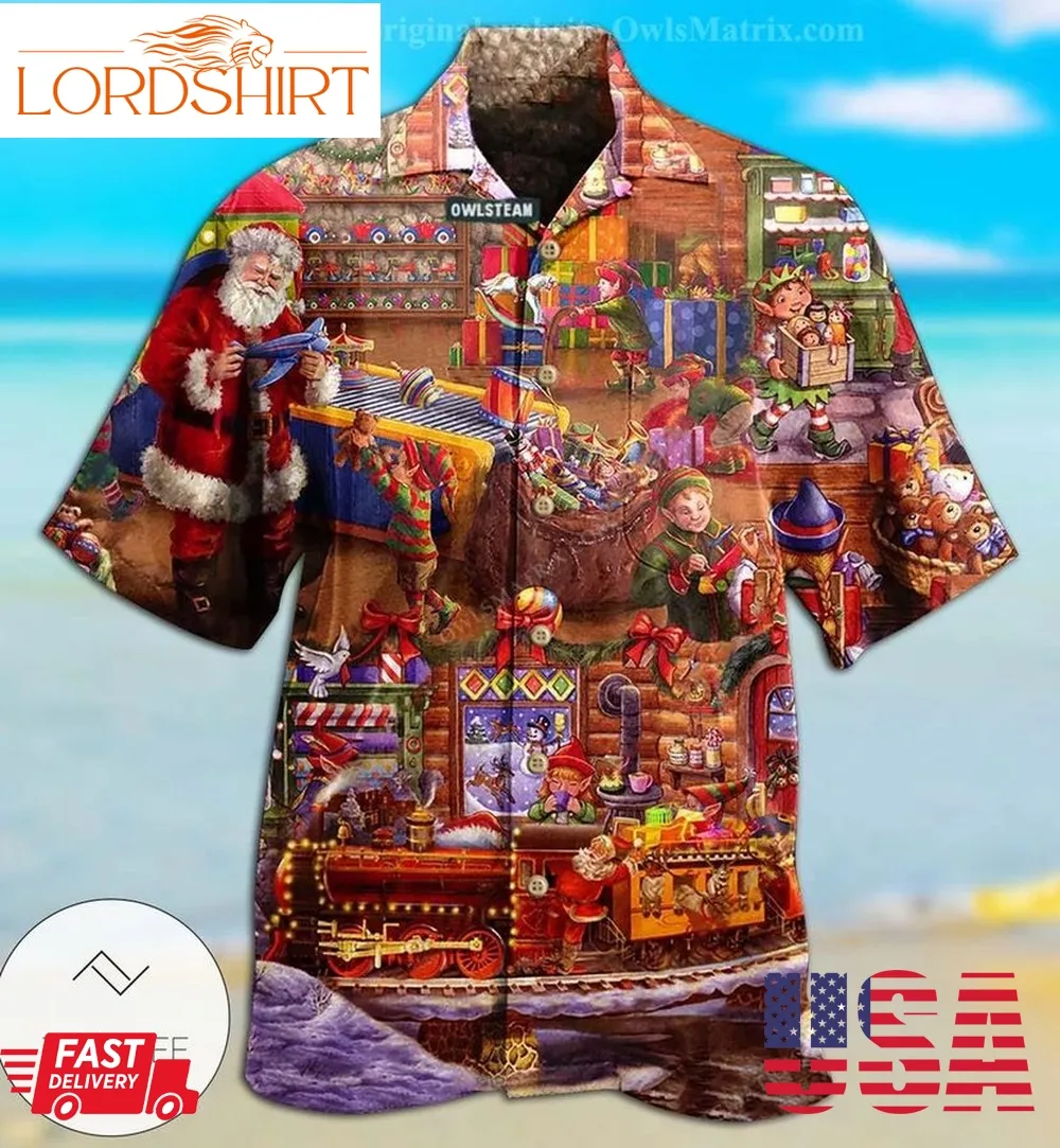 Christmas Santa And Happiness  Hawaiian Shirt