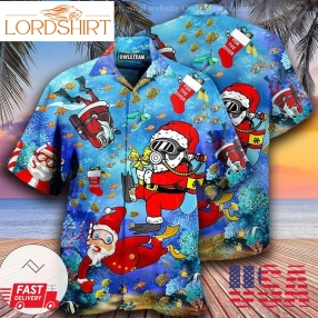 Christmas Santa Claus Dives Edition Hawaiian Shirt