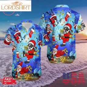 Christmas Santa Claus Dives Hawaiian Shirt