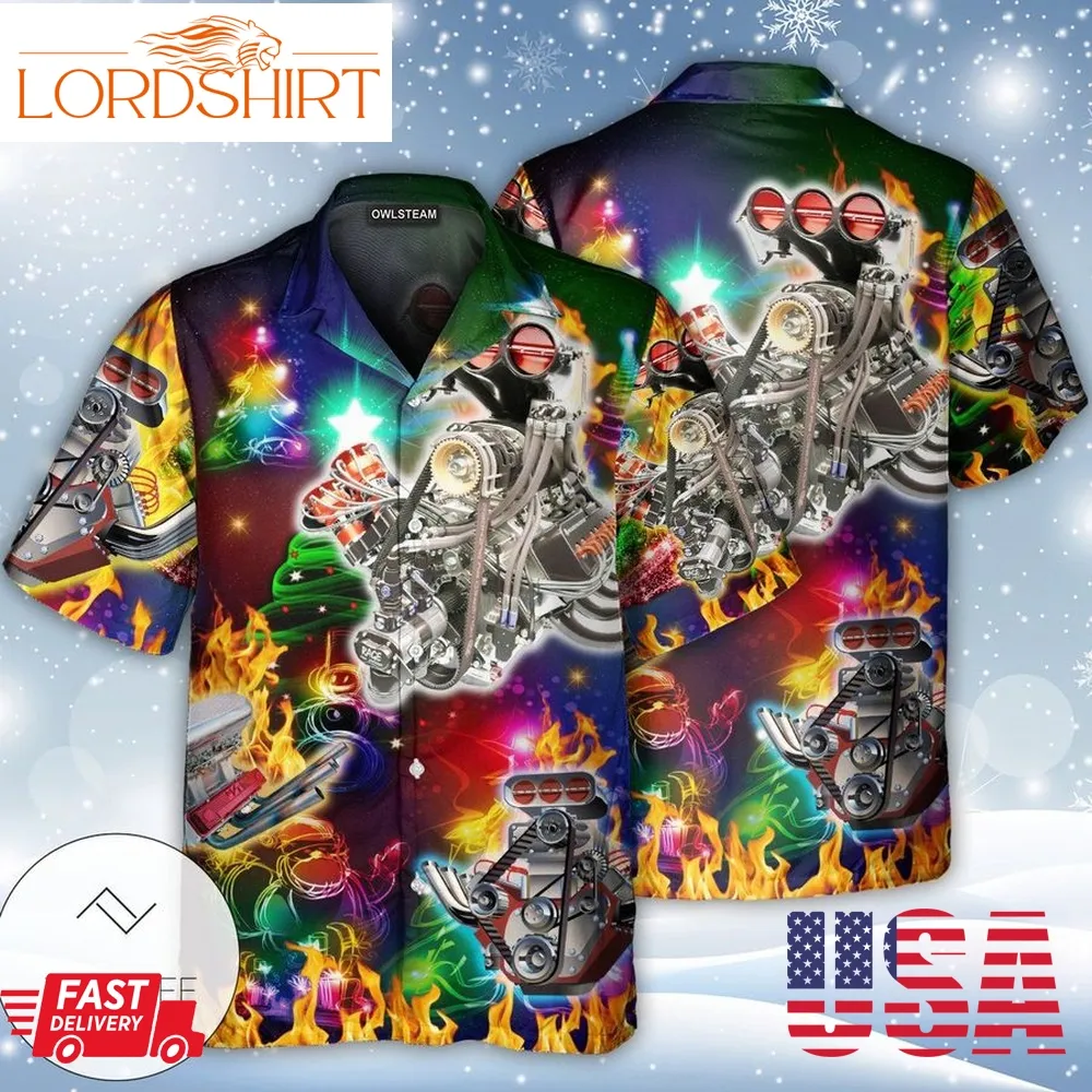 Christmas Tree Hot Rod Hawaiian Shirt