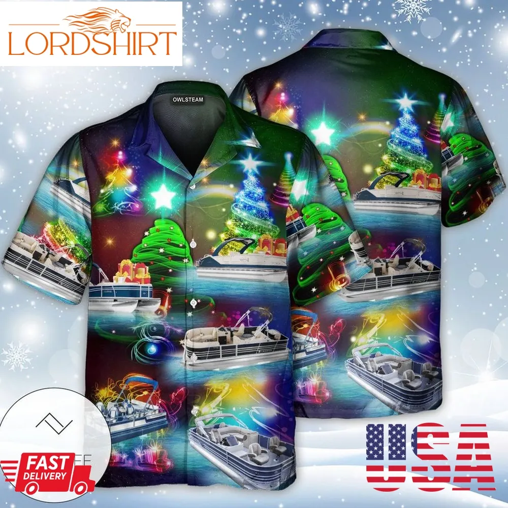 Christmas Tree Pontoon Hawaiian Shirt