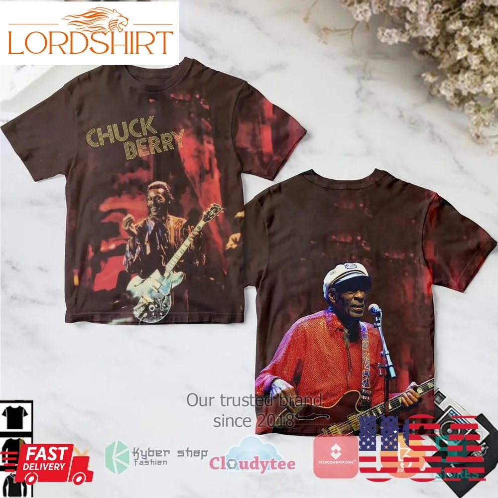 Chuck Berry With Guitar Album 3D Shirt