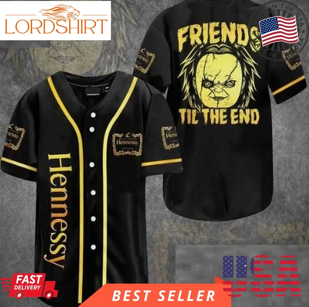 Chucky Friends Till The End Funny Horror Squad Friends Halloween Baseball Jersey