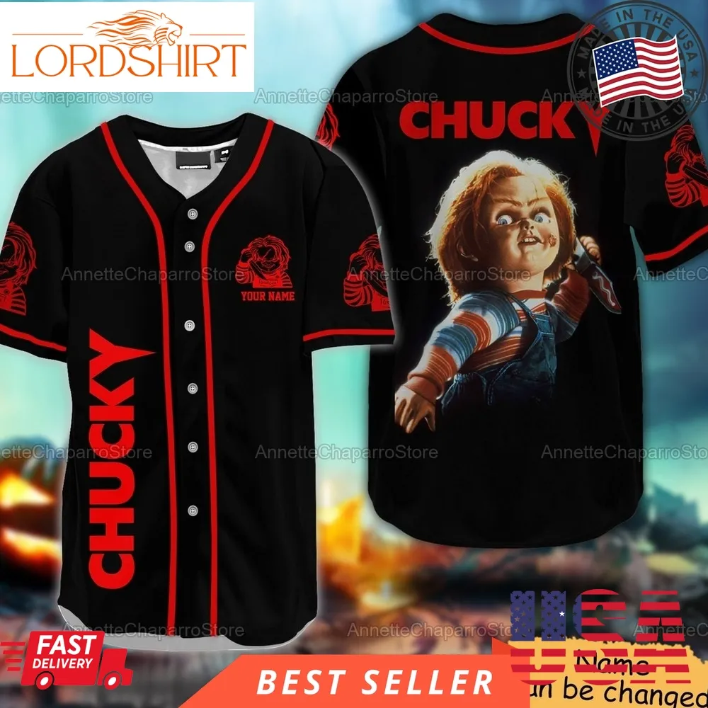 Chucky Horror Halloween Baseball Jersey