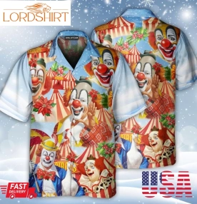 Clown Happy Snow Christmas Hawaiian Shirt