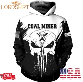 Coal Miner Skull Us American Pullover Hoodie