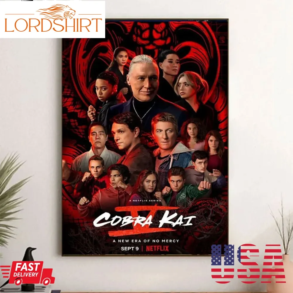 Cobra Kai Season 5 Poster, Cobra Kai Poster Canvas Drama Tv Series, Home Decor Wall