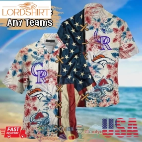 Colorado Sport Teams Hibiscus Tropical 4Th Of July Hawaiian Shirt  Saleoff