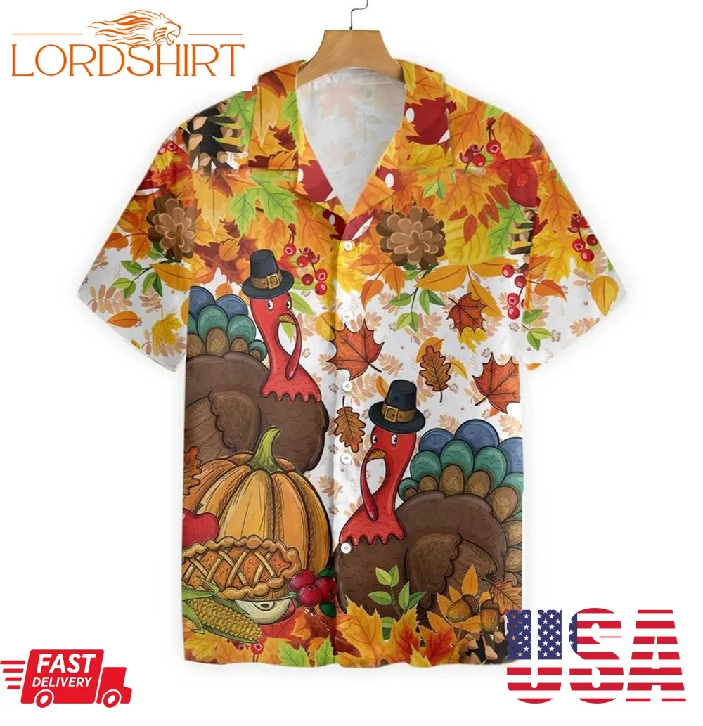 Colorful Festive Thanksgiving Hawaiian Shirt