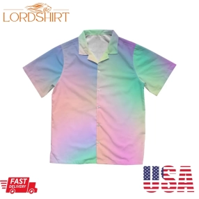 Colorful Gradient Hawaiian Shirt  Pride Month