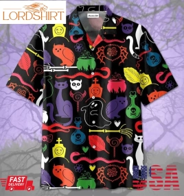 Colorful Halloween Aloha Hawaiian Shirt