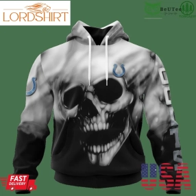 Colts Fading Skull American Football 3D Hoodie Sweatshirt Nfl