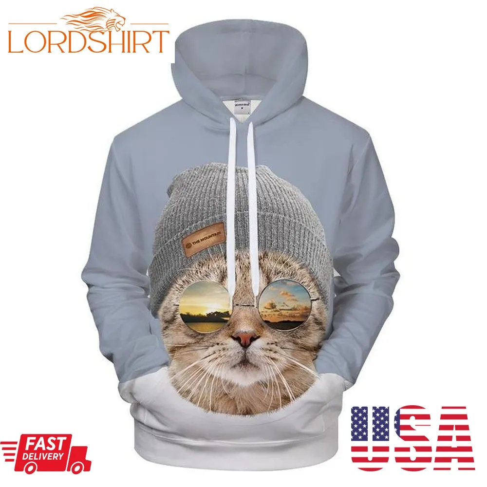 Cool Cat 3D Sweatshirt Hoodie Pullover