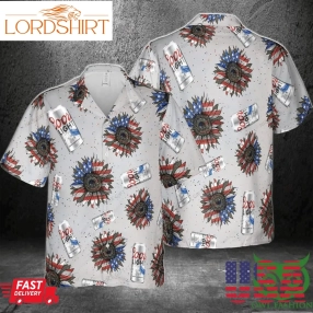 Coors Light 4Th Of July Sunflowered Hawaiian Shirt