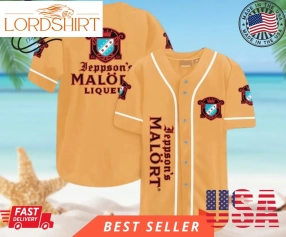 Coral Jeppson's Malort Baseball Jersey, Halloween Shirt, Hawaii Holiday Beach Flamingo Stag Brewery Summer