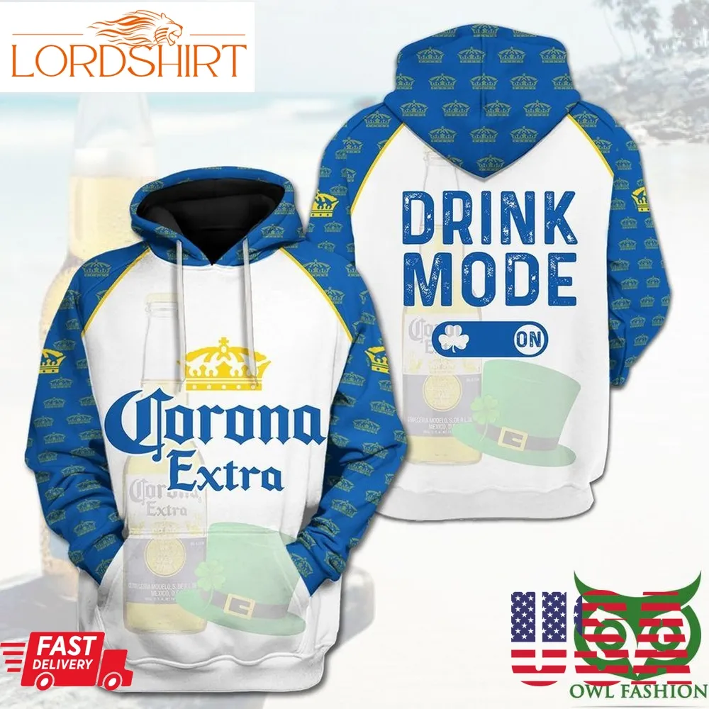 Corona Beer Logo Drink Mode On 3D Hoodie