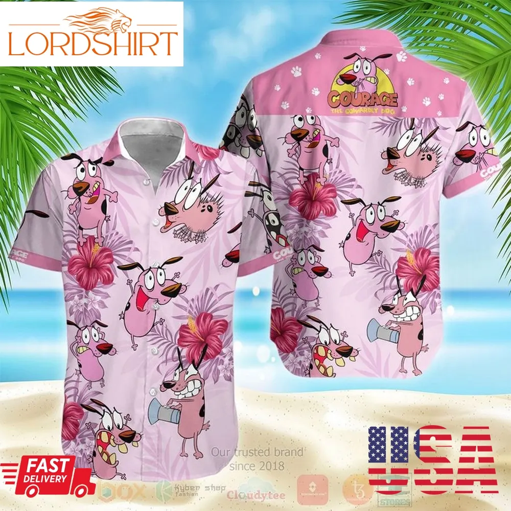 Courage Dog Summer Courage The Cowardly Dog Hawaiian Shirt