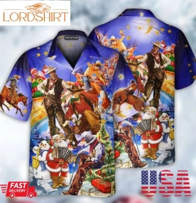 Cowboy Christmas Hawaiian Shirt