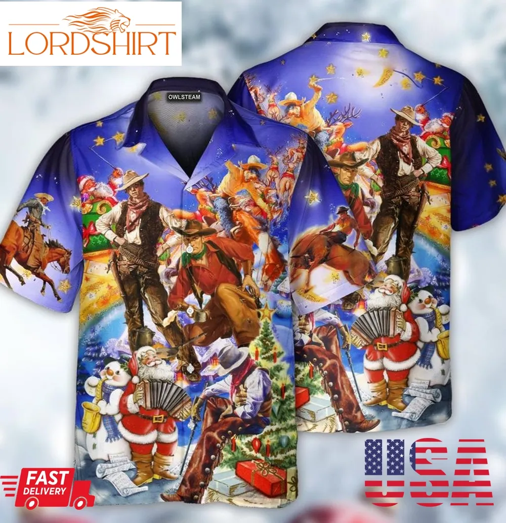 Cowboy Christmas Hawaiian Shirt