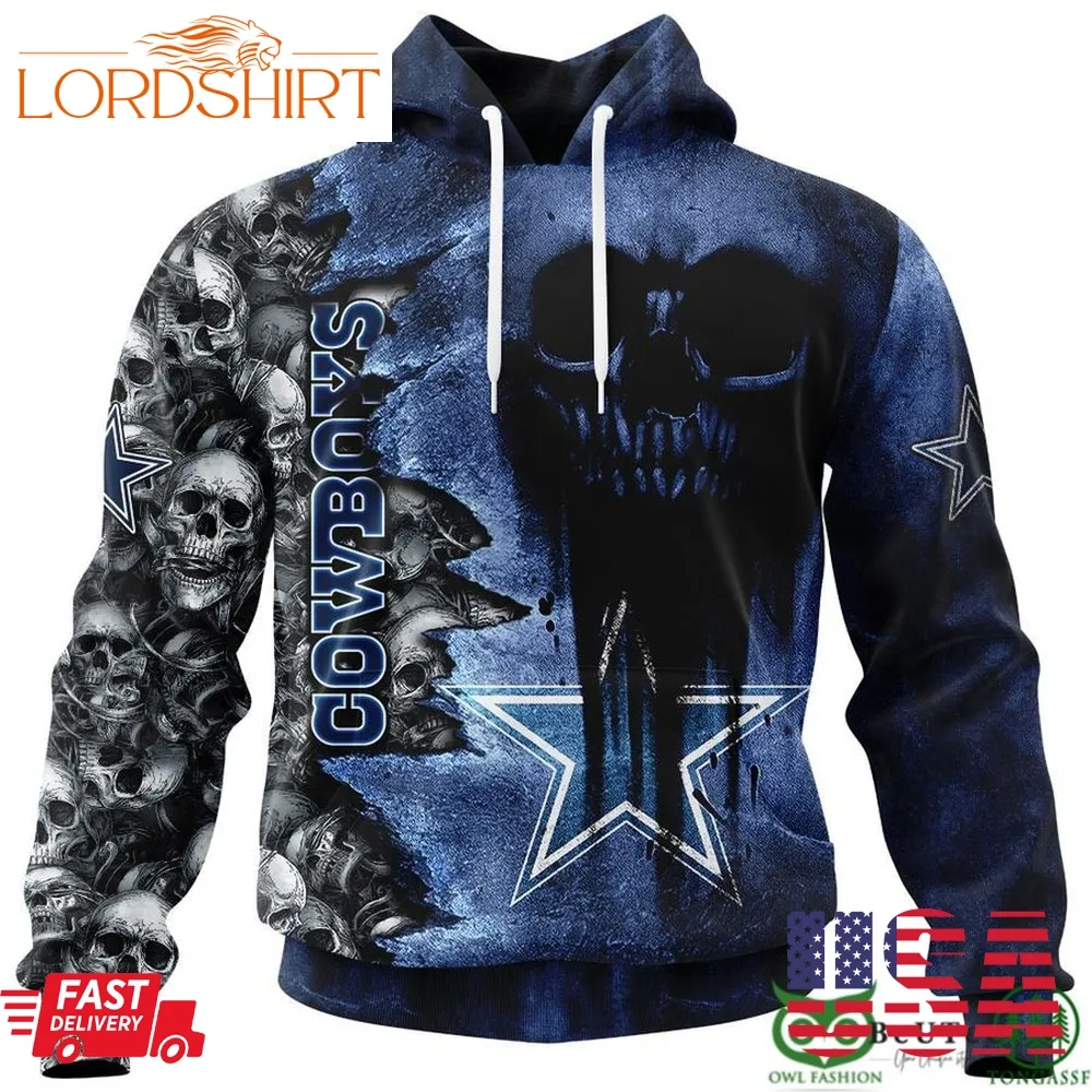 Cowboys Halloween Cemetery Skull 3D Hooodie Sweatshirt