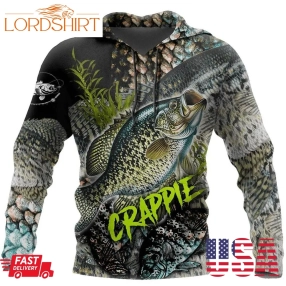 Crappie Fishing Skin 3D Hoodie Unique Fishing Gifts For Dad