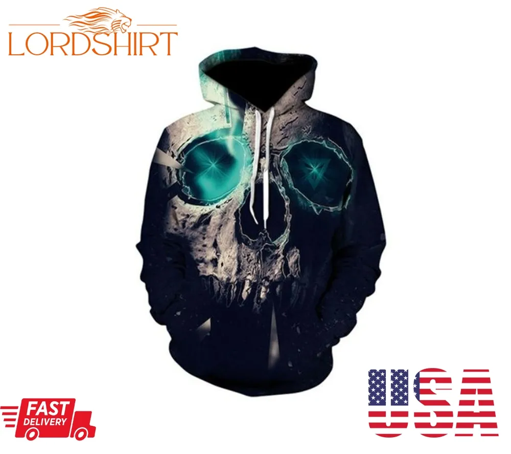 Creative Colorful Scary Skull Halloween 3D Hoodie