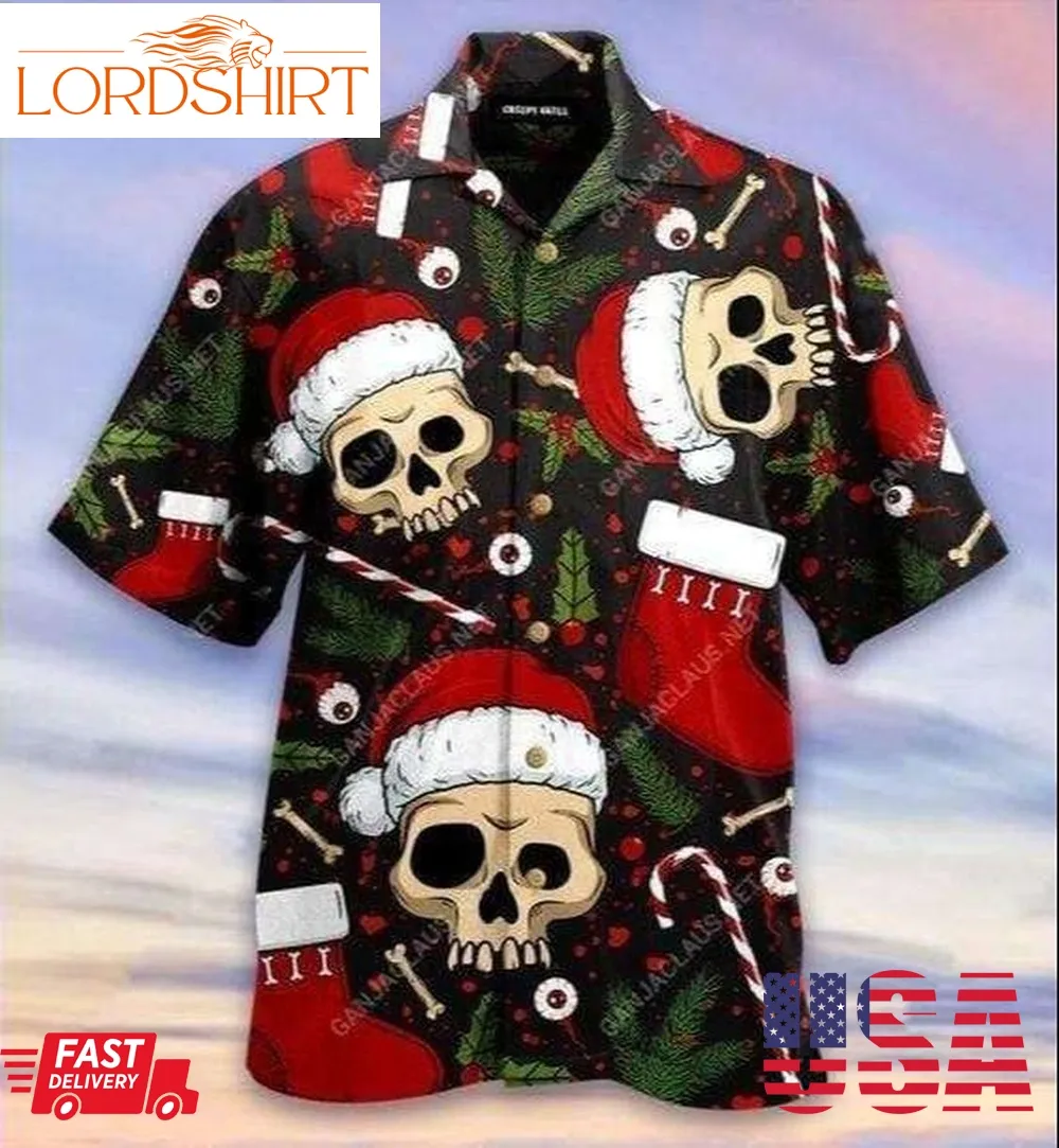 Creepy Skull Christmas Hawaiian Shirt