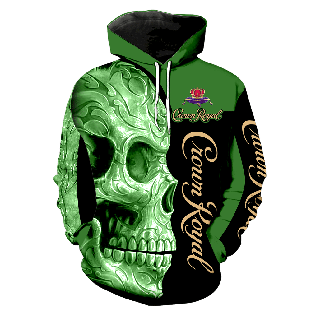 Crown Royal Skull Full Print K1133 Hoodie And Zipper For Men Women