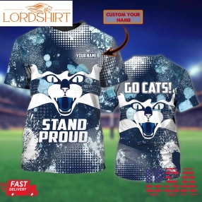 Custom Name Afl Geelong Cats Stand Proud  3D T Shirt