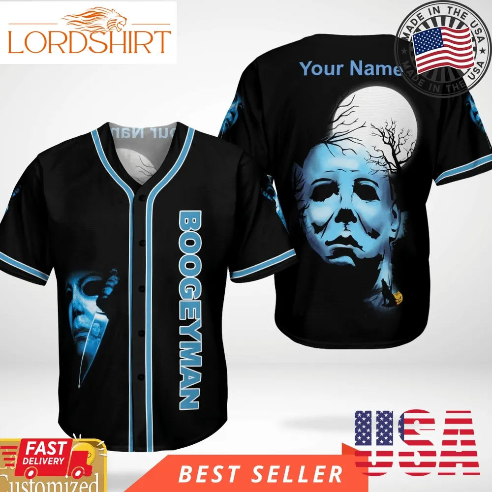 Custom Name Boogeyman Halloween Baseball Jersey Shirt