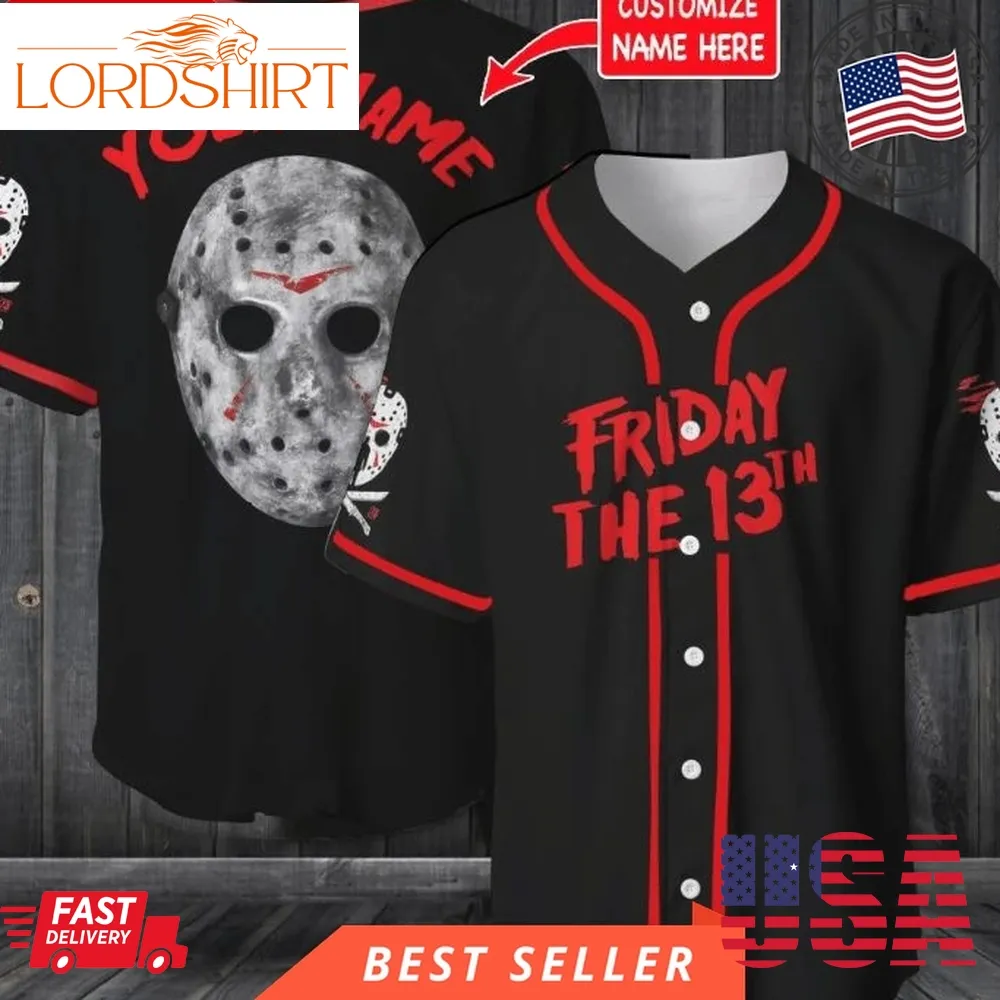 Custom Name Friday The 13Th Roy Movies Halloween 222 Gift For Lover Baseball Jersey