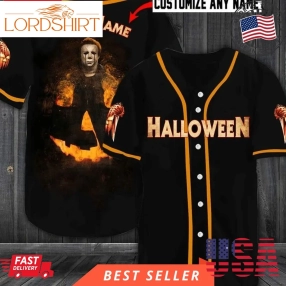 Custom Name Jack Halloween Horror Gift For Lover Baseball Jersey