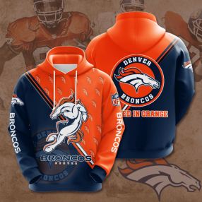 Custom Name Nfl Broncos Denver Flashy Horse 3D Hoodie