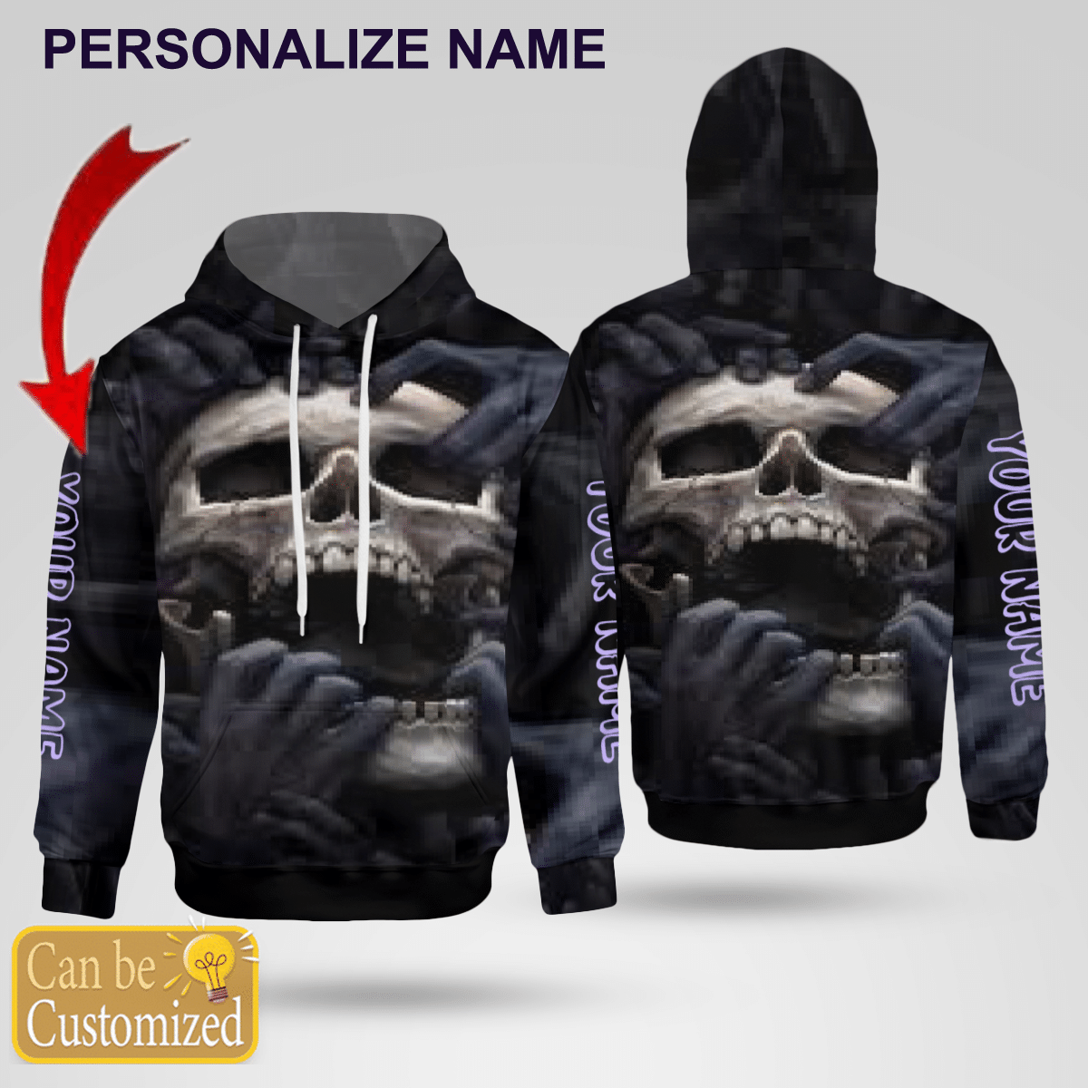 Custom Skull Ghost Realistic Hoodie 3D