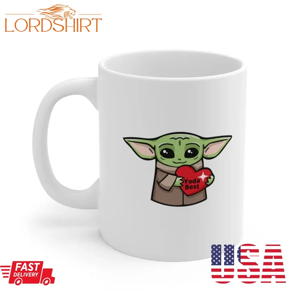 Custom Yoda Best Girlfriend Valentines Day Star Wars Mandalorian Mug