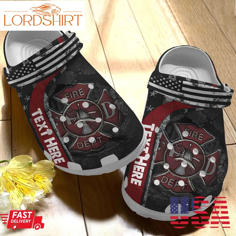 Customize Name Firefighter Fire Dept Crocs Crocband Clogs