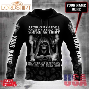Customize Name Tattoo Skull Hoodie For Men And Women Am15042103