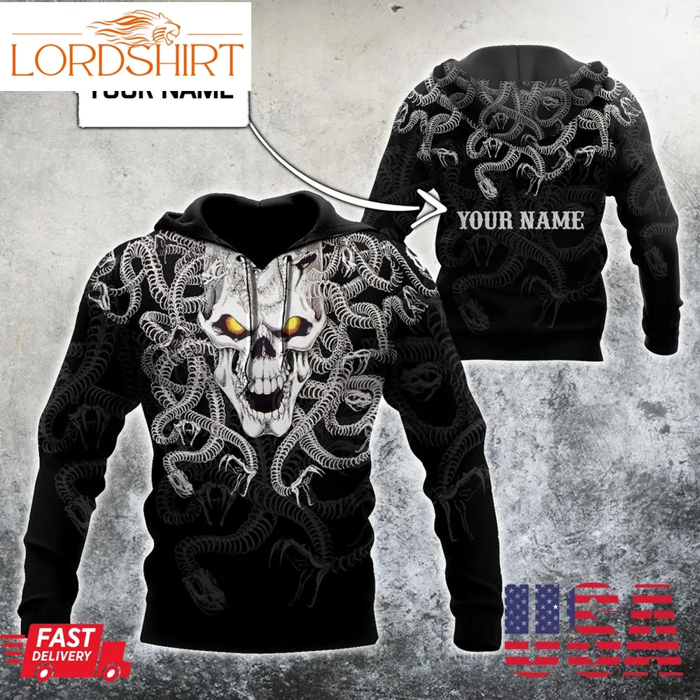 Customize Name Tattoo Skull Hoodie For Men And Women Sn27032101