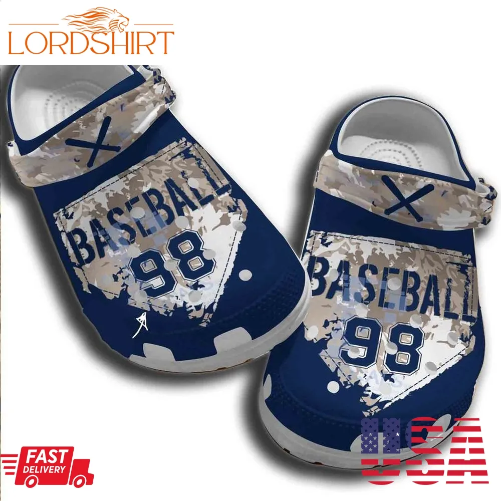 Customize Number Player Baseball Camo Color Crocs Crocbland Clog For Men Women