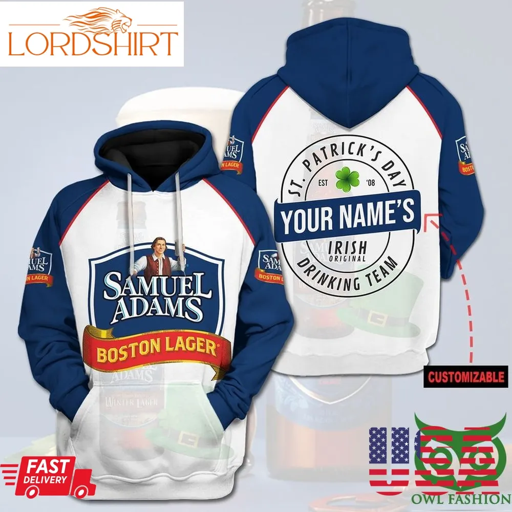 Customized Samuel Adam Boston Lager Beer Drink Team 3D Hoodie