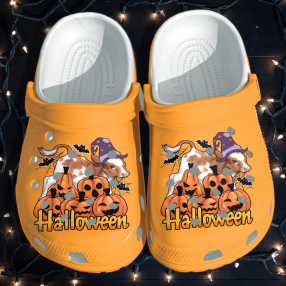 Cute Cow Witch And Pumpkins Shoes Clog   Halloween Day Crocs Crocband Clog Birthday Gift For Boy Girl