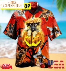 Cute German Shepherd Dog Hawaiian Shirt