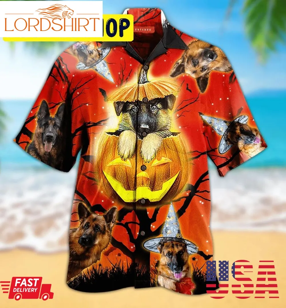 Cute German Shepherd Dog Hawaiian Shirt