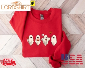 Cute Ghost Valentines Spooky Trending Unisex Shirt