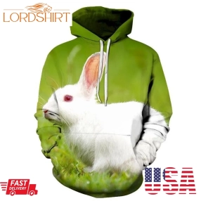 Cute Rabbit 3D Sweatshirt Hoodie Pullover Custom