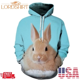 Cute Rabbit Face 3D Sweatshirt Hoodie Pullover