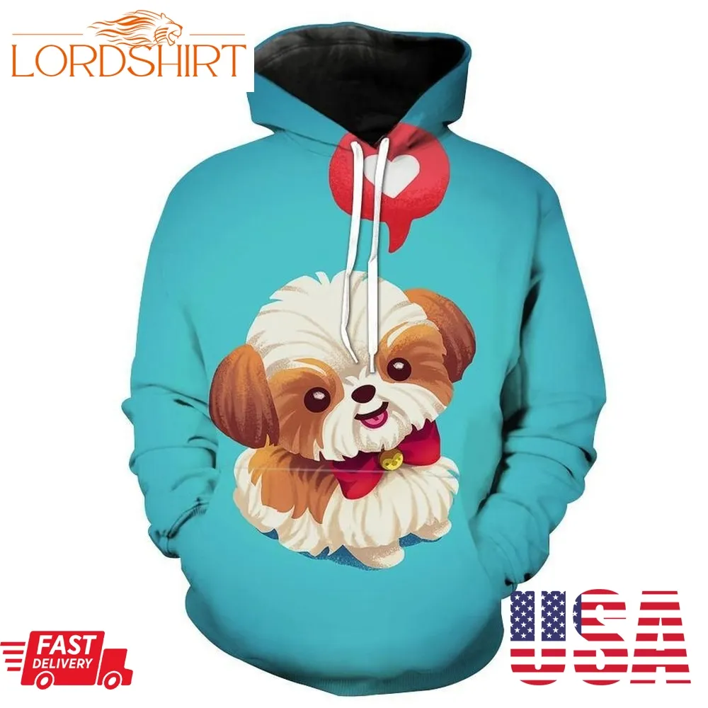 Cute Shih Tzu Puppy Shih Tzu Dog Hoodie 3D