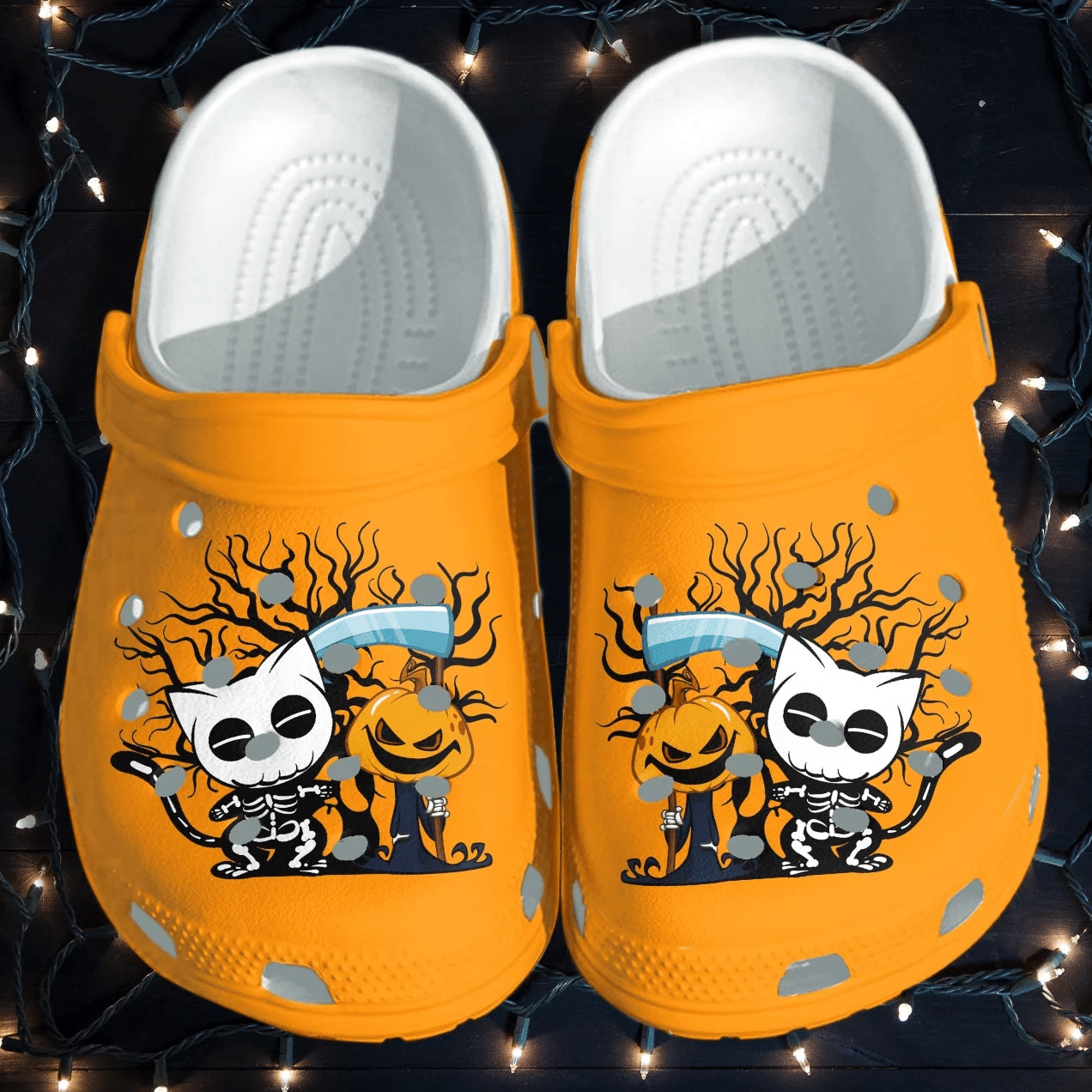 Cute Skull Cat Witch Pumpkin Crocs Shoes Clog   Halloween Crocs Crocband Clog Birthday Gift For Man Woman